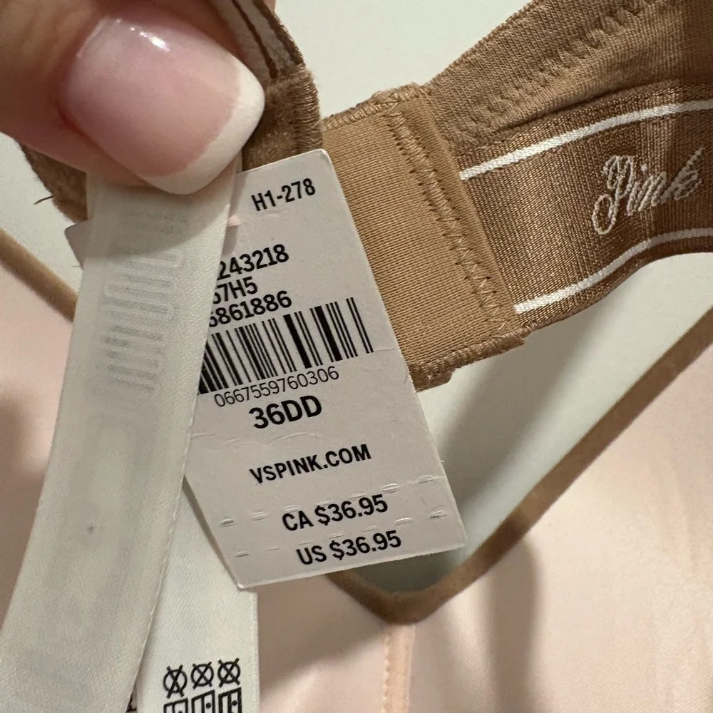 PINK Victoria's Secret Tan Bra WIRELESS - Picture 5 of 6